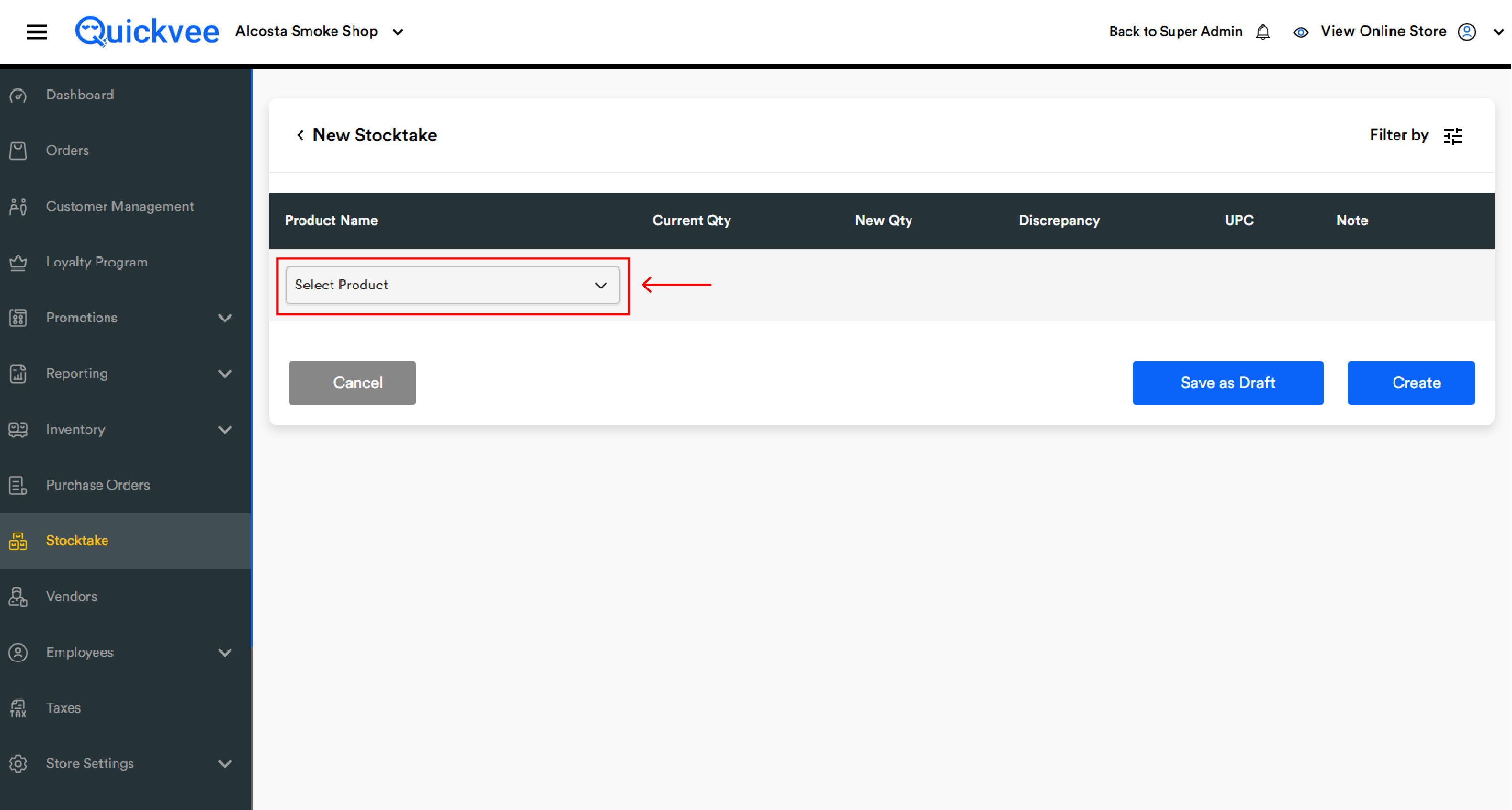 1_Stocktake List to open a blank stocktake form - Add products to count. Use the Select Product dropdo-20260528-081539.jpg