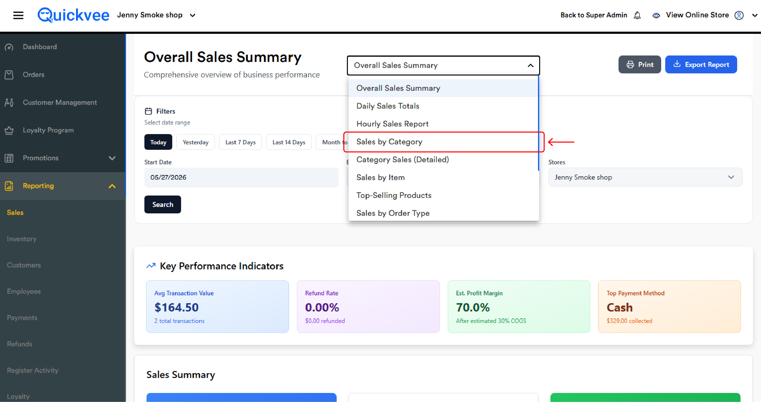 1_select Sales by Category from the report dropdown-20260602-075832.jpg